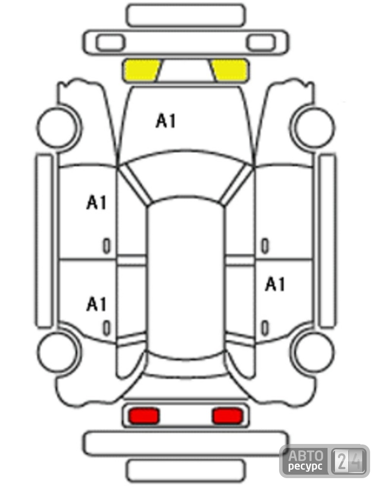 Схема автомобиля в развернутом виде